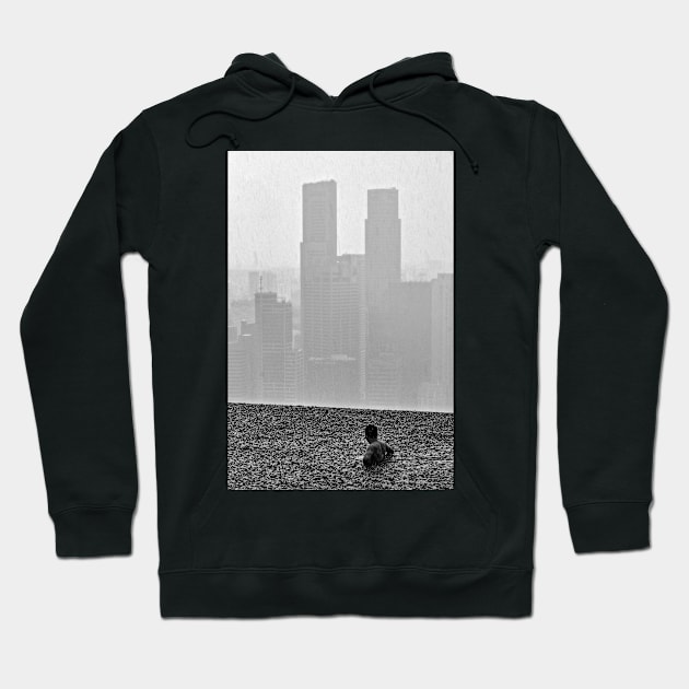 Singapore SkyPark - Swimming in the Rain Hoodie by holgermader